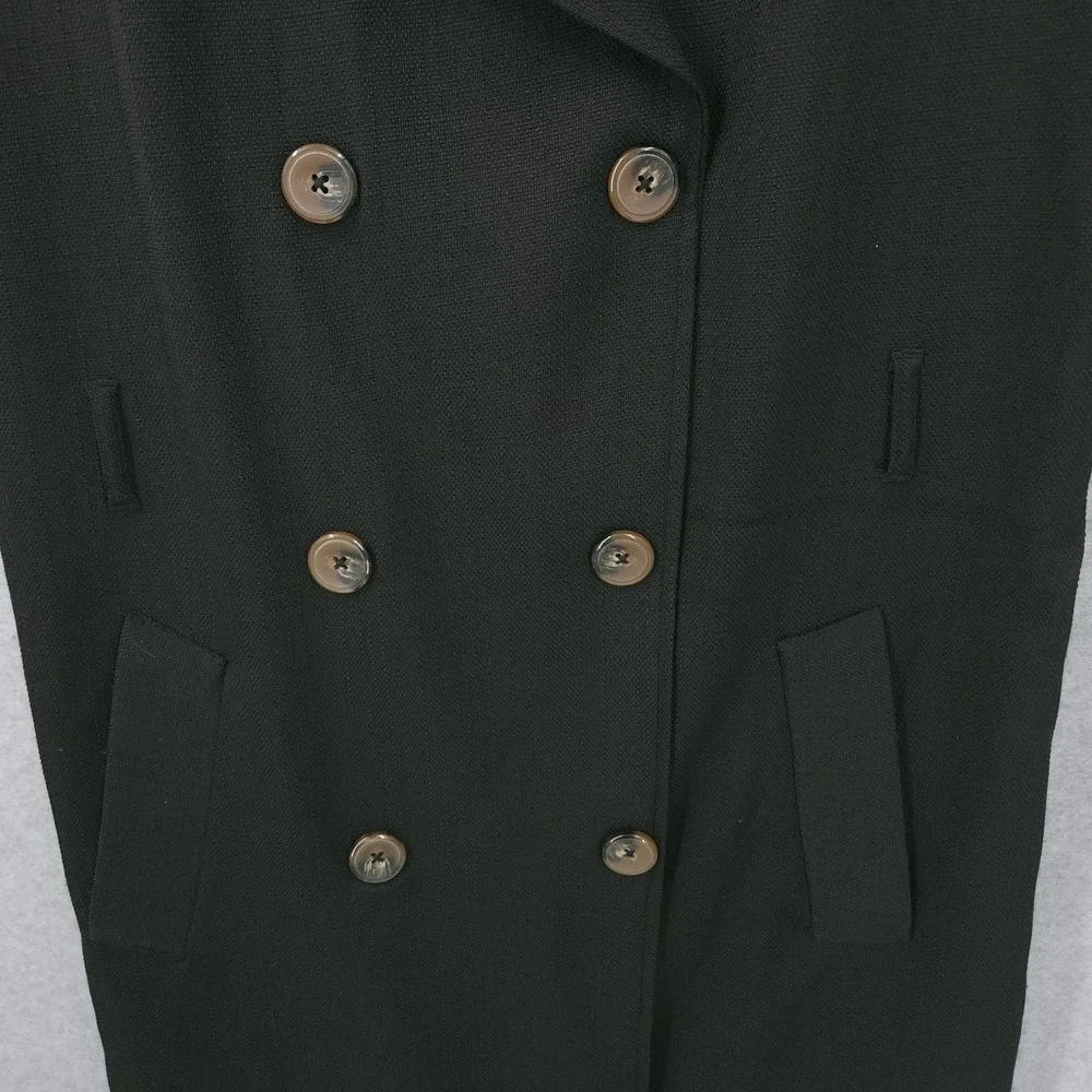 Julia‎ Jordan Sleeveless A Line Button Black Jacket Dress Womens Size 10 READ